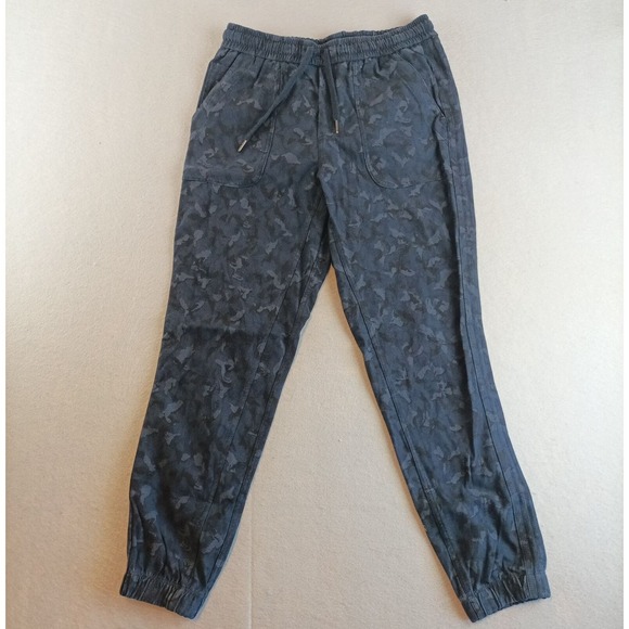 Athleta Womens Farallon Stratum Camo Joggers Sz 6 Stretch Cotton Pockets Drawcor - Picture 1 of 10